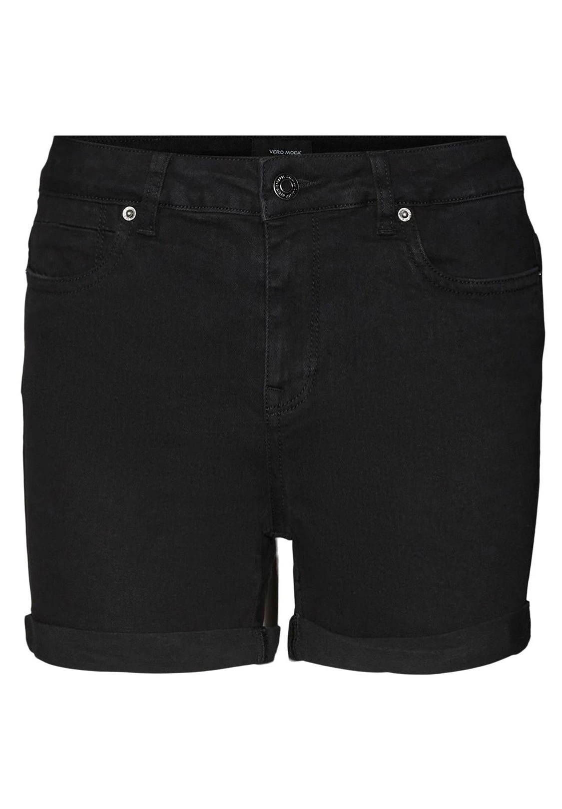 Vero Moda Vmluna Fold Mix - Jeansshort - Black 1 Vero Moda Vmluna Fold Mix - Jeansshort - Black