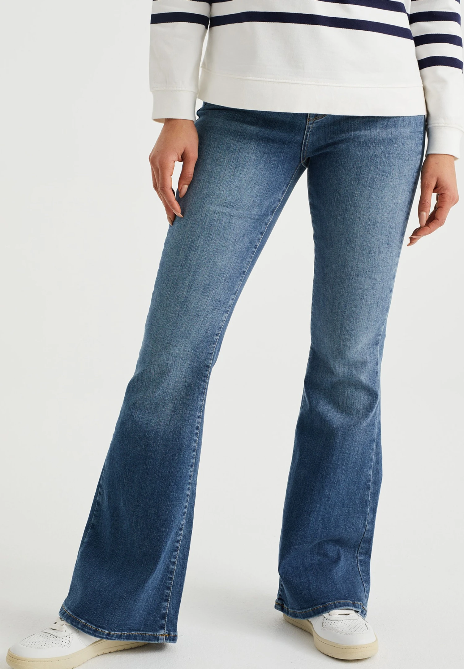 WE FASHION High Rise Met Comfort Stretch - Bootcut Jeans - Blue 1 WE FASHION High Rise Met Comfort Stretch - Bootcut Jeans - Blue
