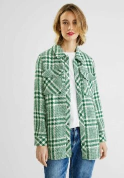 STREET ONE Mit Karomuster - Halflange Jas - Grün