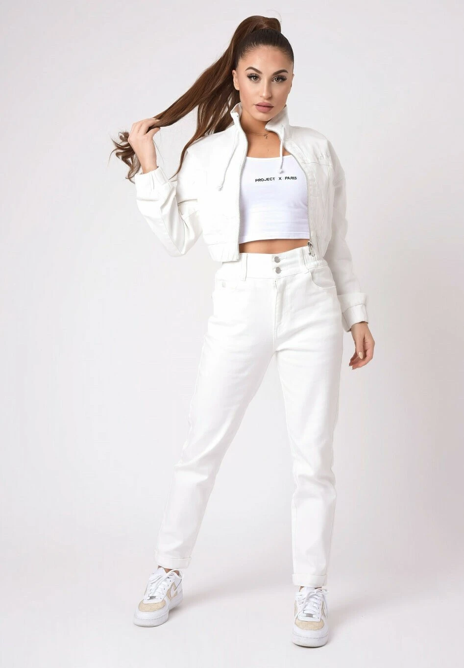 Straight Leg Jeans - Blanc 2 Straight Leg Jeans - Blanc - Afbeelding 2