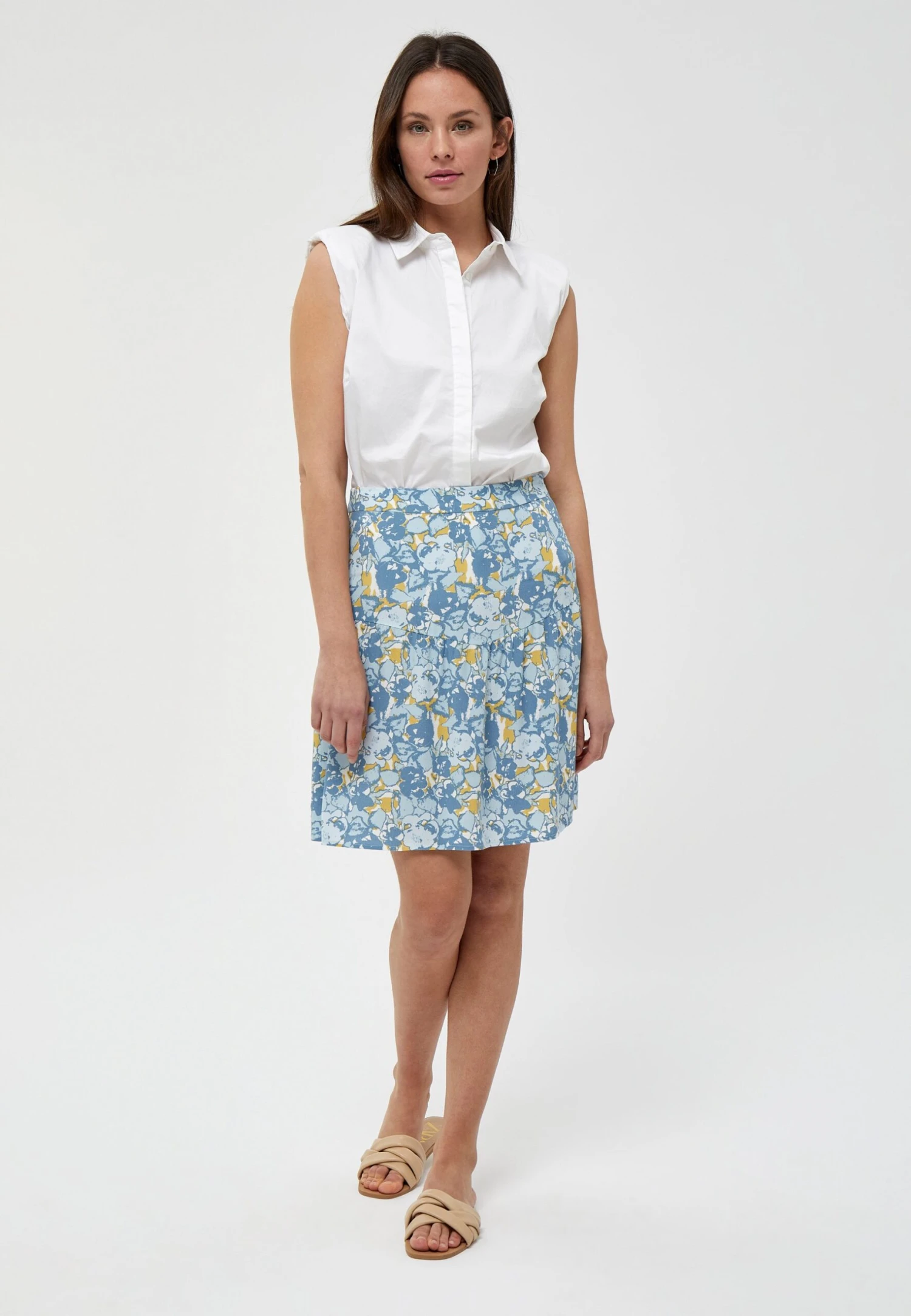 Minus Sarana - A-Lijn Rok - Blue Heaven Print 2 Minus Sarana - A-Lijn Rok - Blue Heaven Print - Afbeelding 2