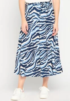 LOLALIZA With Zebra Print - Plooirok - Blue