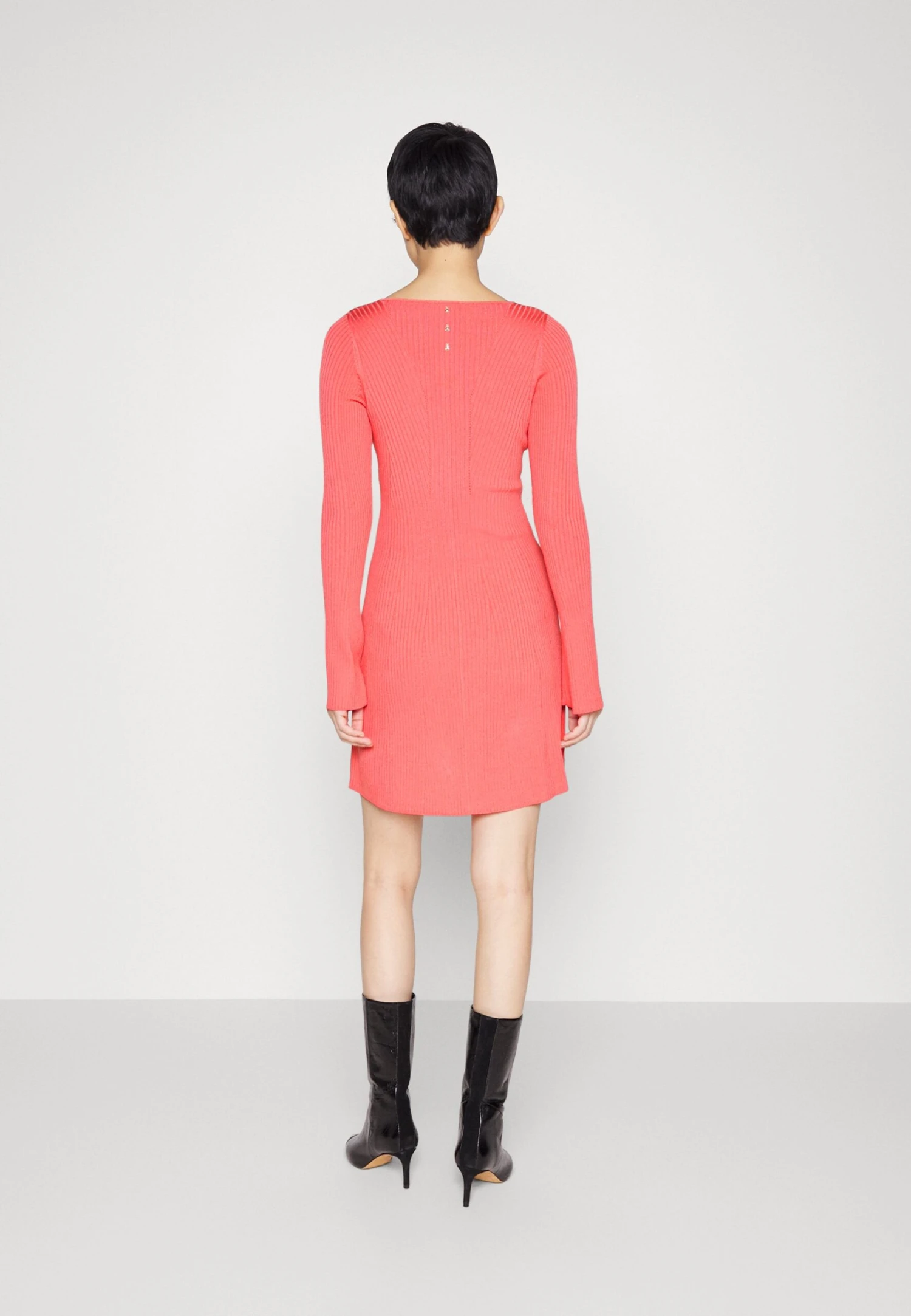 Patrizia Pepe Abito Dress - Gebreide Jurk - Juicy Peach 3 Patrizia Pepe Abito Dress - Gebreide Jurk - Juicy Peach - Afbeelding 3