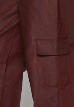 Asymmetric Waistband Trousers - Cargobroek - Dark Red 11 Asymmetric Waistband Trousers - Cargobroek - Dark Red -Only Mode Winkel 0528aa823ce94ffa9b1b0bb3e151ce65