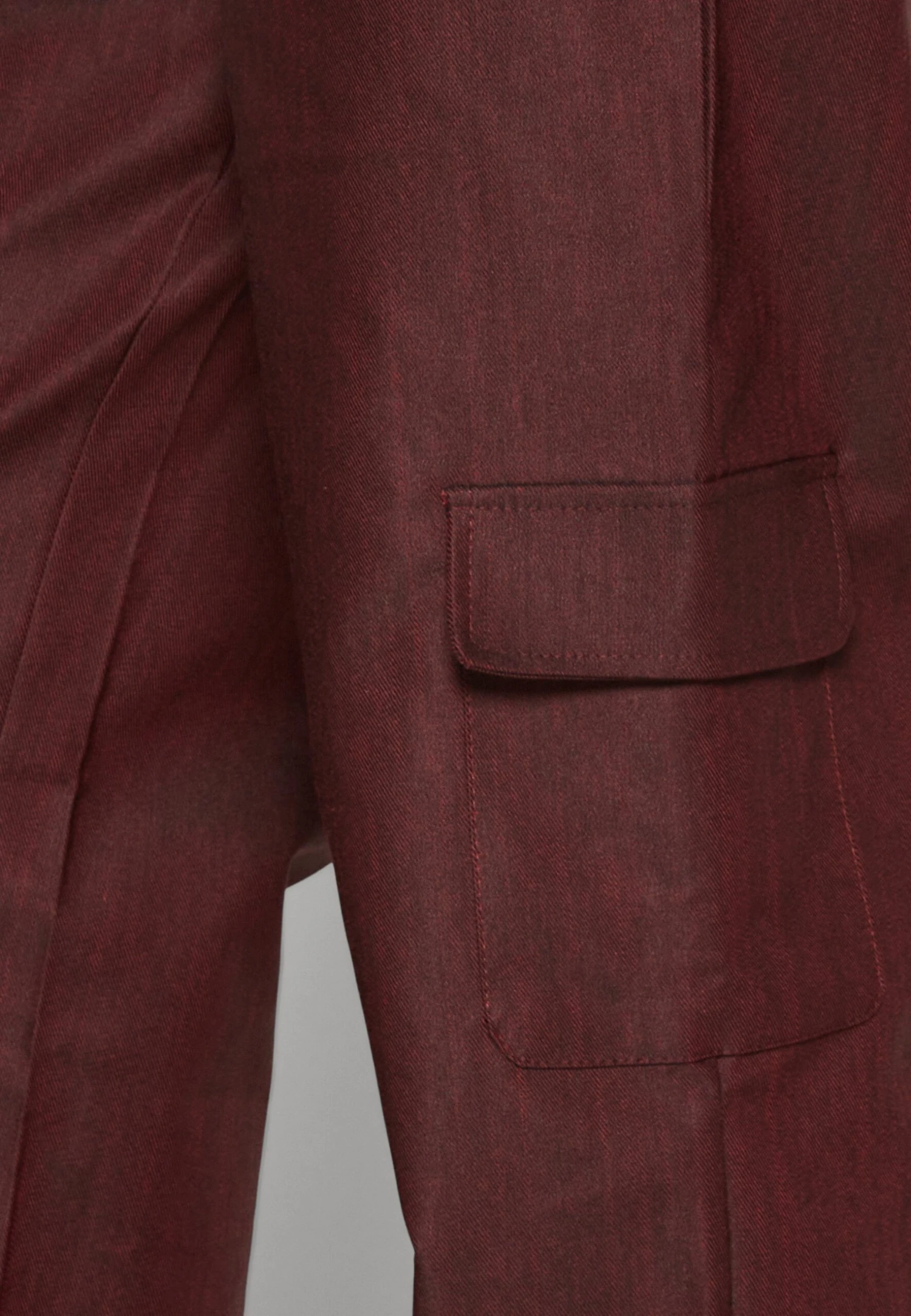 Asymmetric Waistband Trousers - Cargobroek - Dark Red 6 Asymmetric Waistband Trousers - Cargobroek - Dark Red - Afbeelding 6