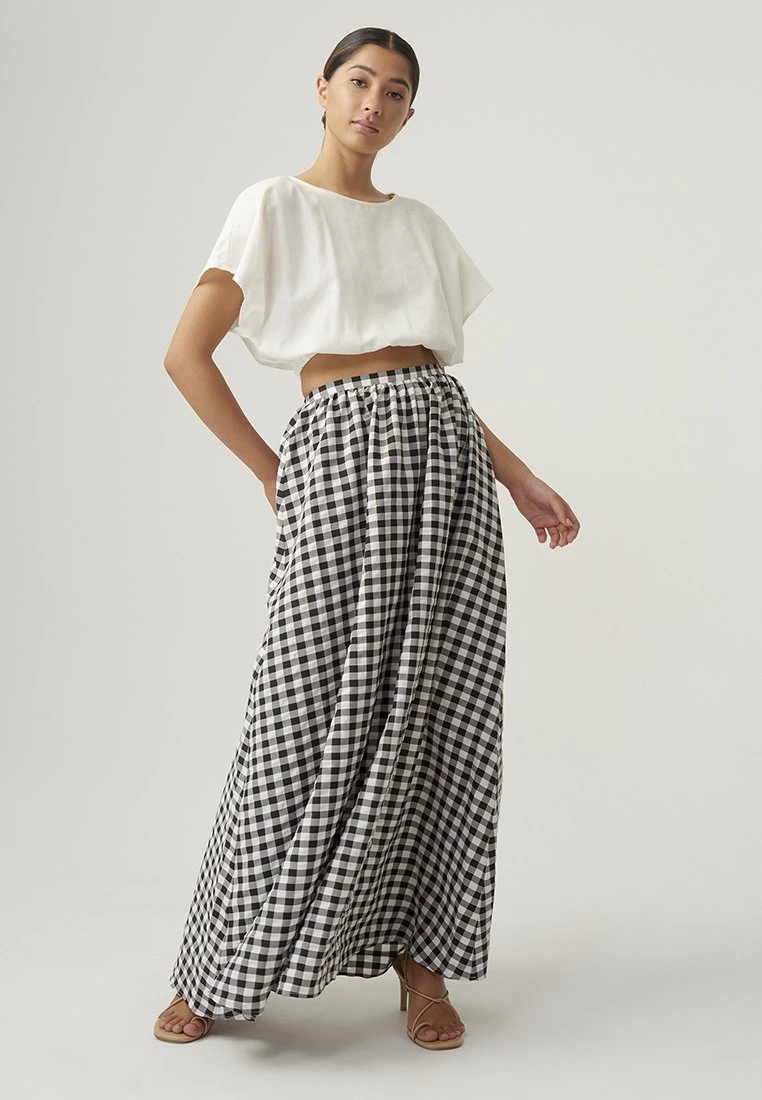 Liam- Maxirok - Gingham 2 Liam- Maxirok - Gingham - Afbeelding 2