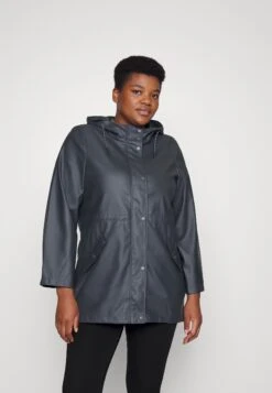 Vero Moda Curve Vmmalou Coated Jacket - Parka - Asphalt