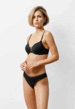 3 Pack Mit Spitze - String - Schwarz