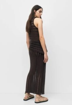 PULL & BEAR Maxirok - Dark Brown -Only Mode Winkel 070ea0fde777447ebcddf9546f2cb04b