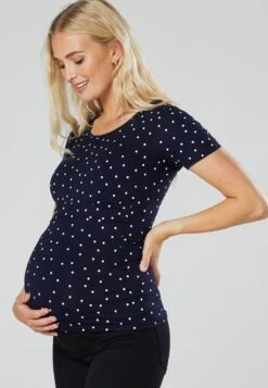 Z Funkcją Karmienia - T-Shirt Basic - Marineblaue Tupfen -Only Mode Winkel 0730866f71724100bff0e36b5c0f6eb1