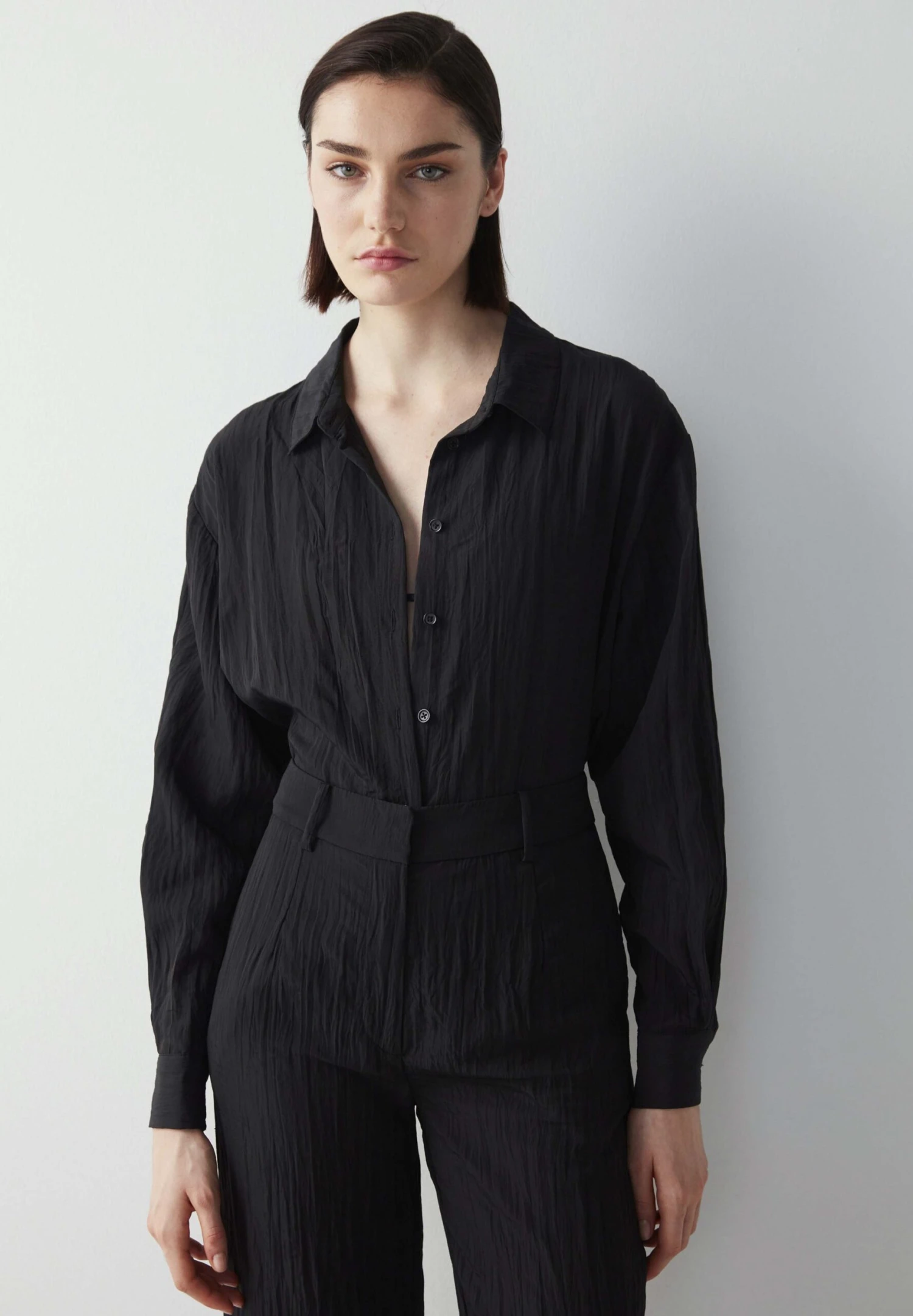 Ipekyol Palazzo Textured Wide Leg Fit - Broek - Black 4 Ipekyol Palazzo Textured Wide Leg Fit - Broek - Black - Afbeelding 4