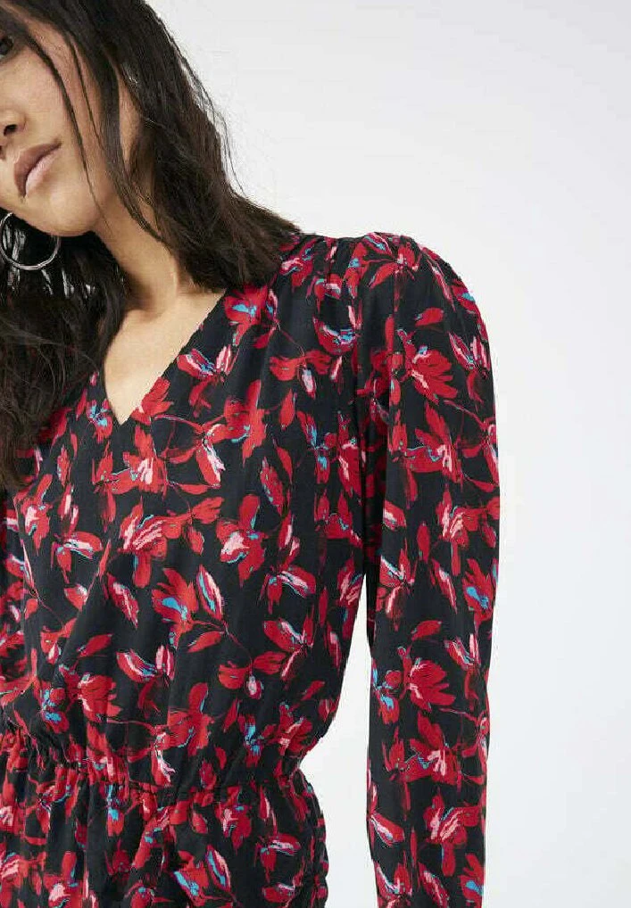 Ikks Mit Floralem Print - Jurk - Red 3 Ikks Mit Floralem Print - Jurk - Red - Afbeelding 3