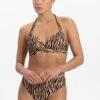 BEACHLIFE Halter - Bikinitop - BruinZwart