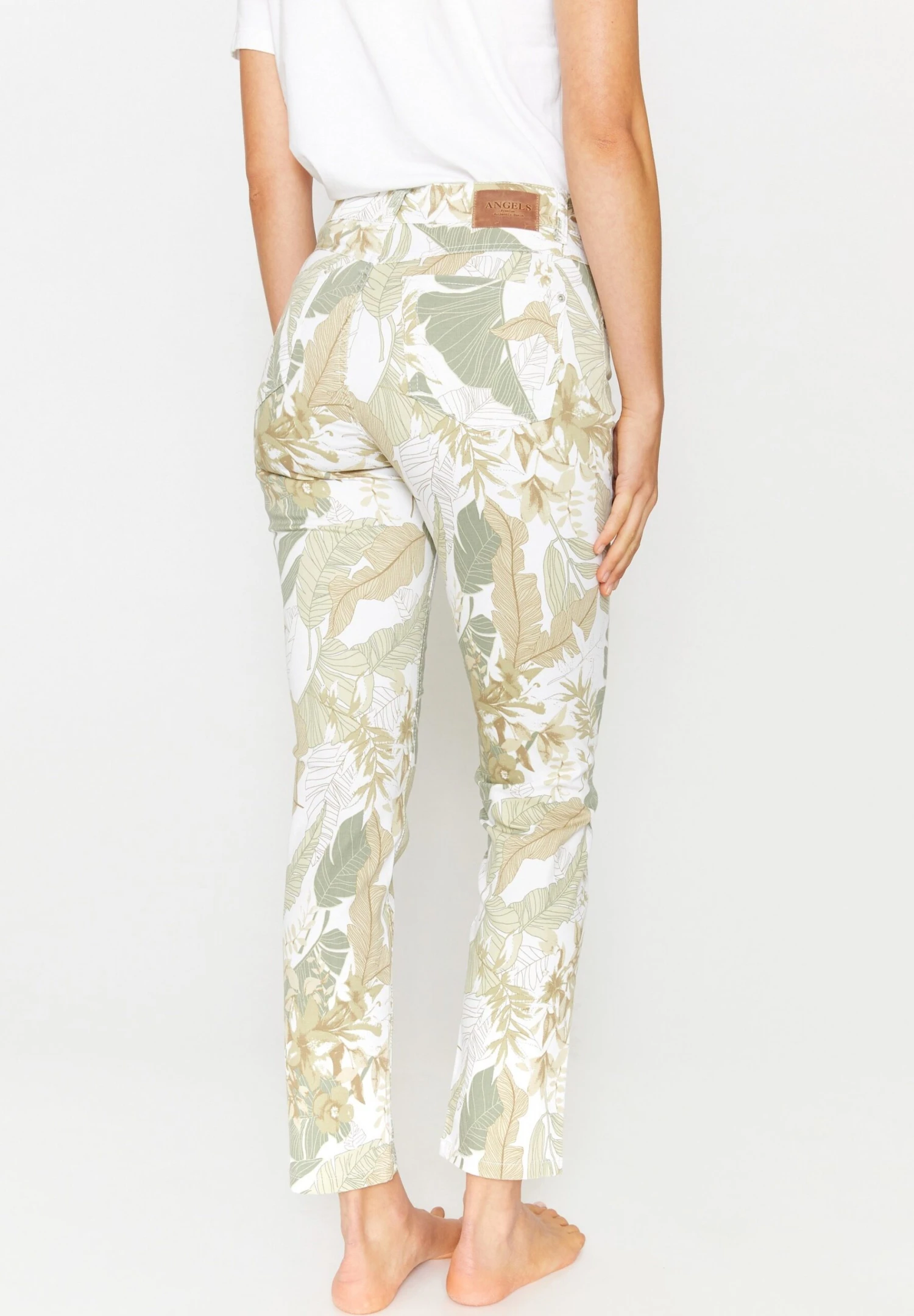 Angels Stretch Cici Mit Exotischem Floralem Allover Muster - Slim Fit Jeans - Grün 3 Angels Stretch Cici Mit Exotischem Floralem Allover Muster - Slim Fit Jeans - Grün - Afbeelding 3