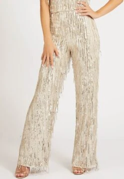 Guess Paillettenfransen - Broek - Weiß