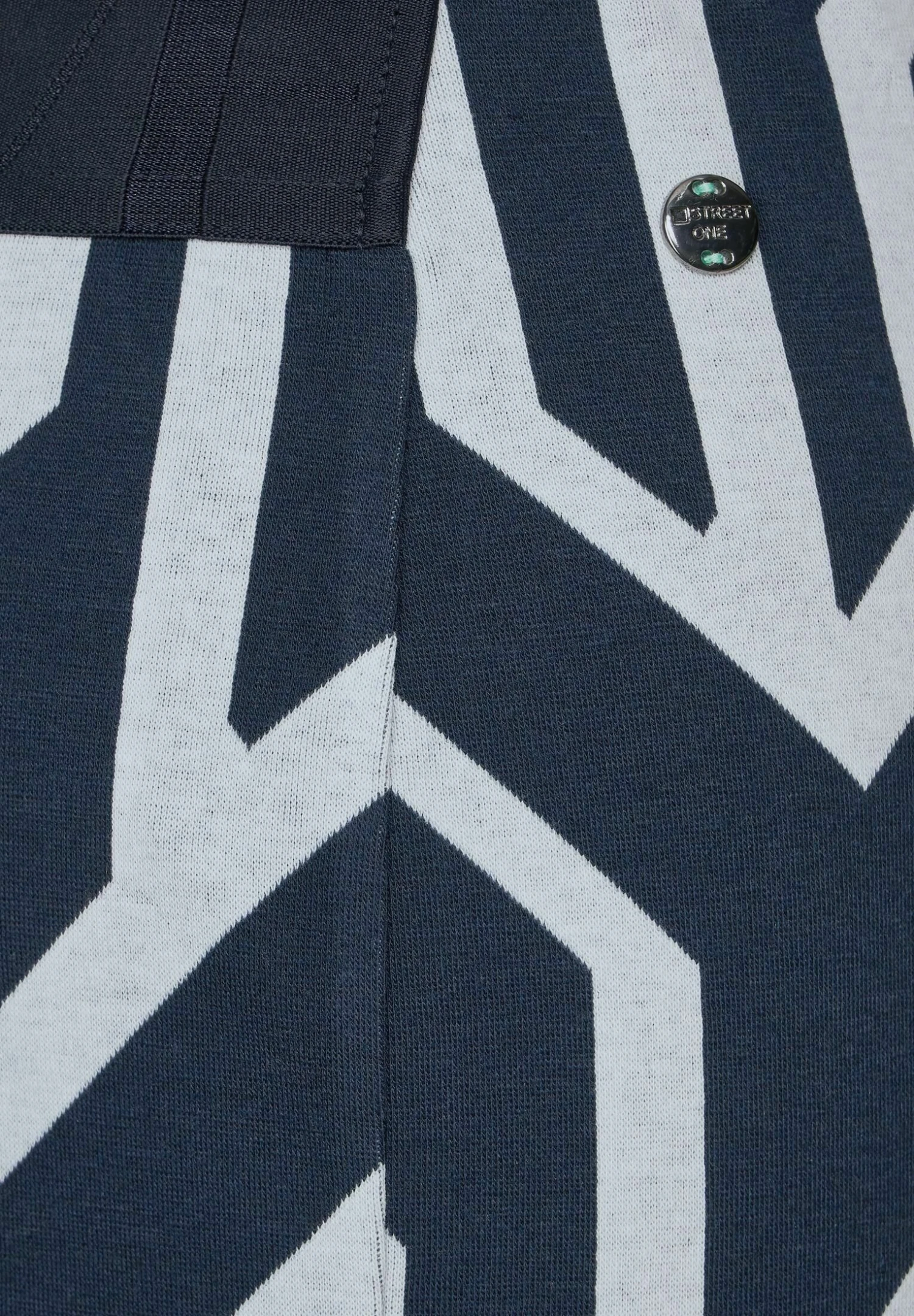 STREET ONE Jacquard Mit Dessin - Kokerrok - Blau 5 STREET ONE Jacquard Mit Dessin - Kokerrok - Blau - Afbeelding 5