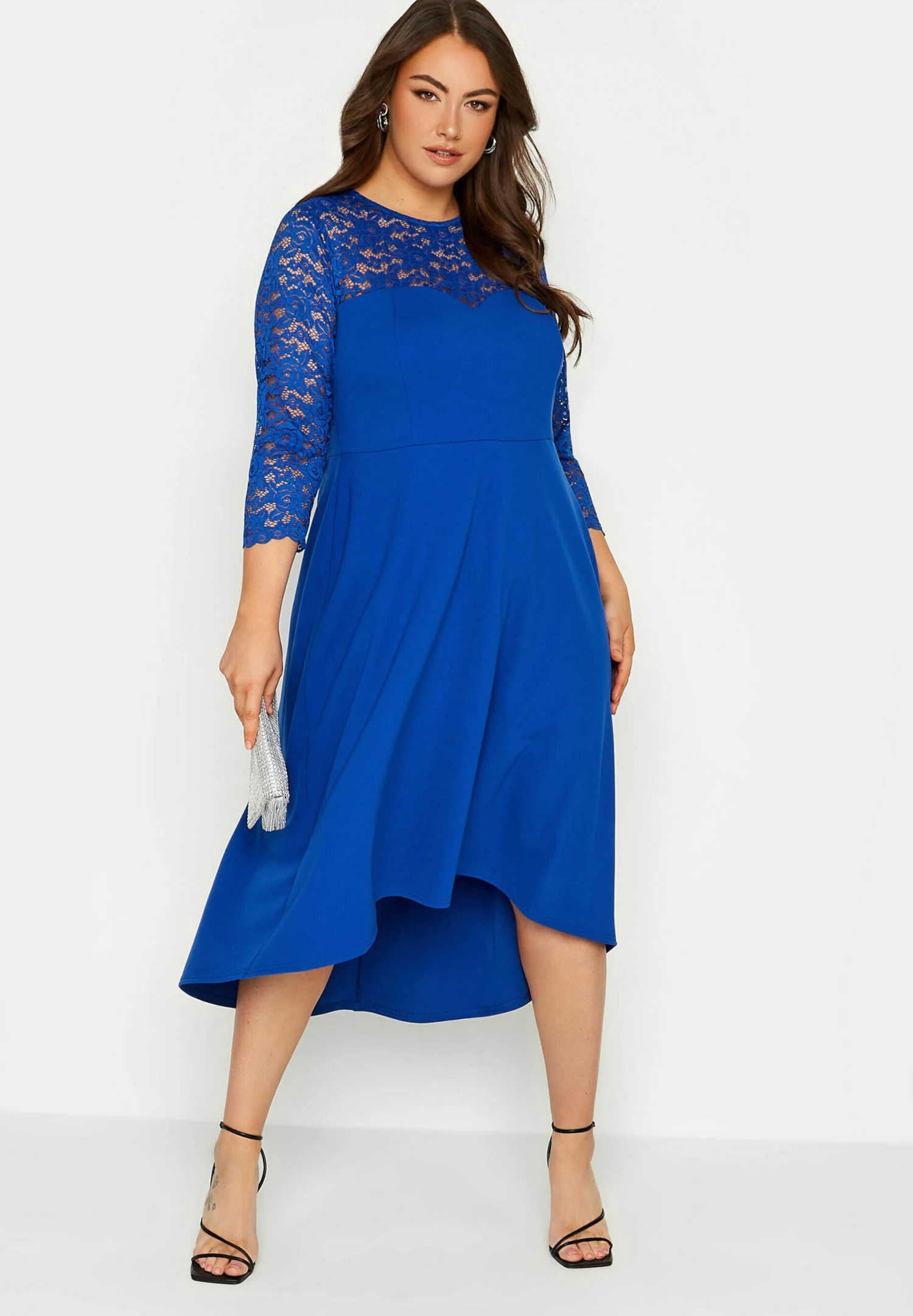 London Curve Sweetheart Midi - Jurk - Blue 2 London Curve Sweetheart Midi - Jurk - Blue - Afbeelding 2