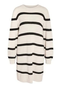 Noisy May Nmmaysa Stripe O Neck Dress - Gebreide Jurk - Eggnog/Black -Only Mode Winkel 0a523a63f4924c56a5c55b5498791205