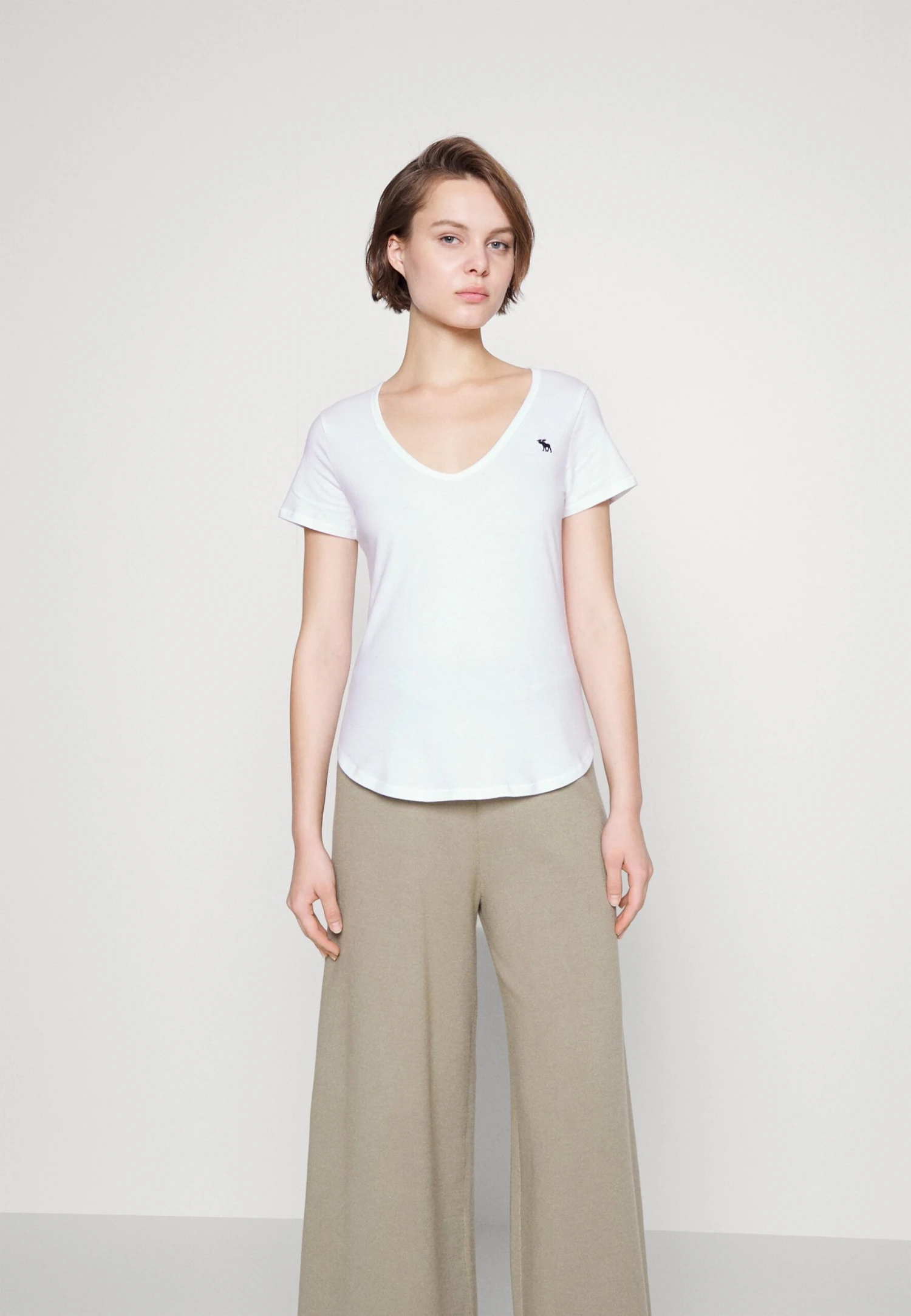 Abercrombie & Fitch 3 Pack - T-Shirt Basic - Brill White/Zephyr/Heather Grey 2 Abercrombie & Fitch 3 Pack - T-Shirt Basic - Brill White/Zephyr/Heather Grey - Afbeelding 2