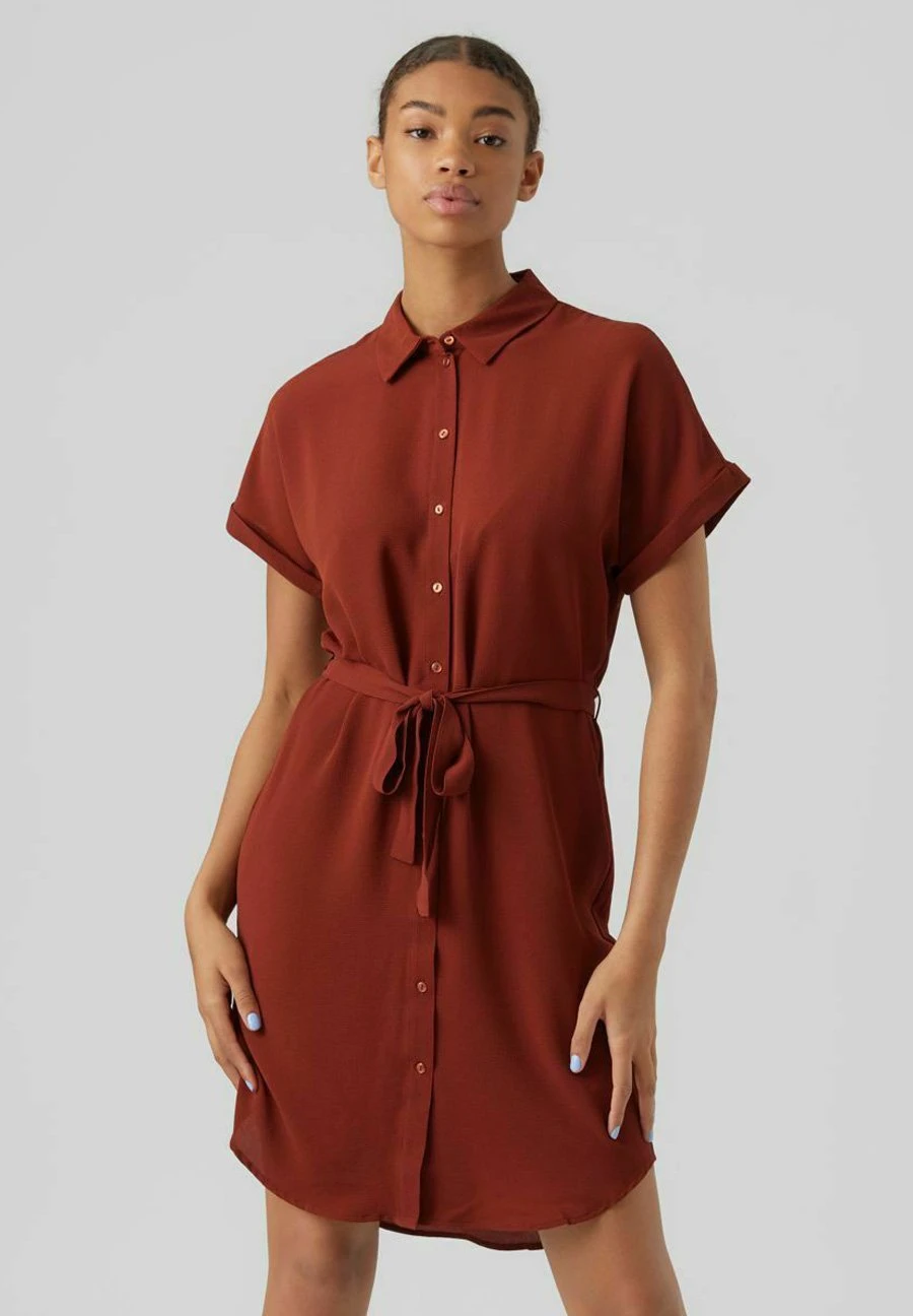 Vero Moda Blousejurk - Madder Brown 1 Vero Moda Blousejurk - Madder Brown