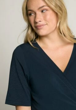 Ulla Popken Wickeloptik,Biobaumwolle - T-Shirt Basic - Dunkles Marine 6 Ulla Popken Wickeloptik,Biobaumwolle - T-Shirt Basic - Dunkles Marine -Only Mode Winkel 0b3991d9fd45481785390430ba321814