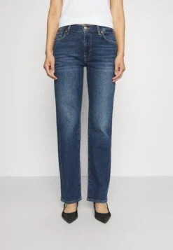 7 For All Mankind Ellie Straight Luxvindeesou - Straight Leg Jeans - Dark Blue