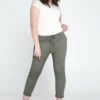 Stretch Uni Avec Lurex - Broek - Khaki