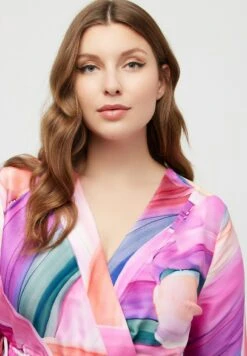 Ulla Popken Regenbogen Volants 3/4-Arm - Jurk - Silbergrau -Only Mode Winkel 0d25125bdf9d45f7975d5ed873c38f59