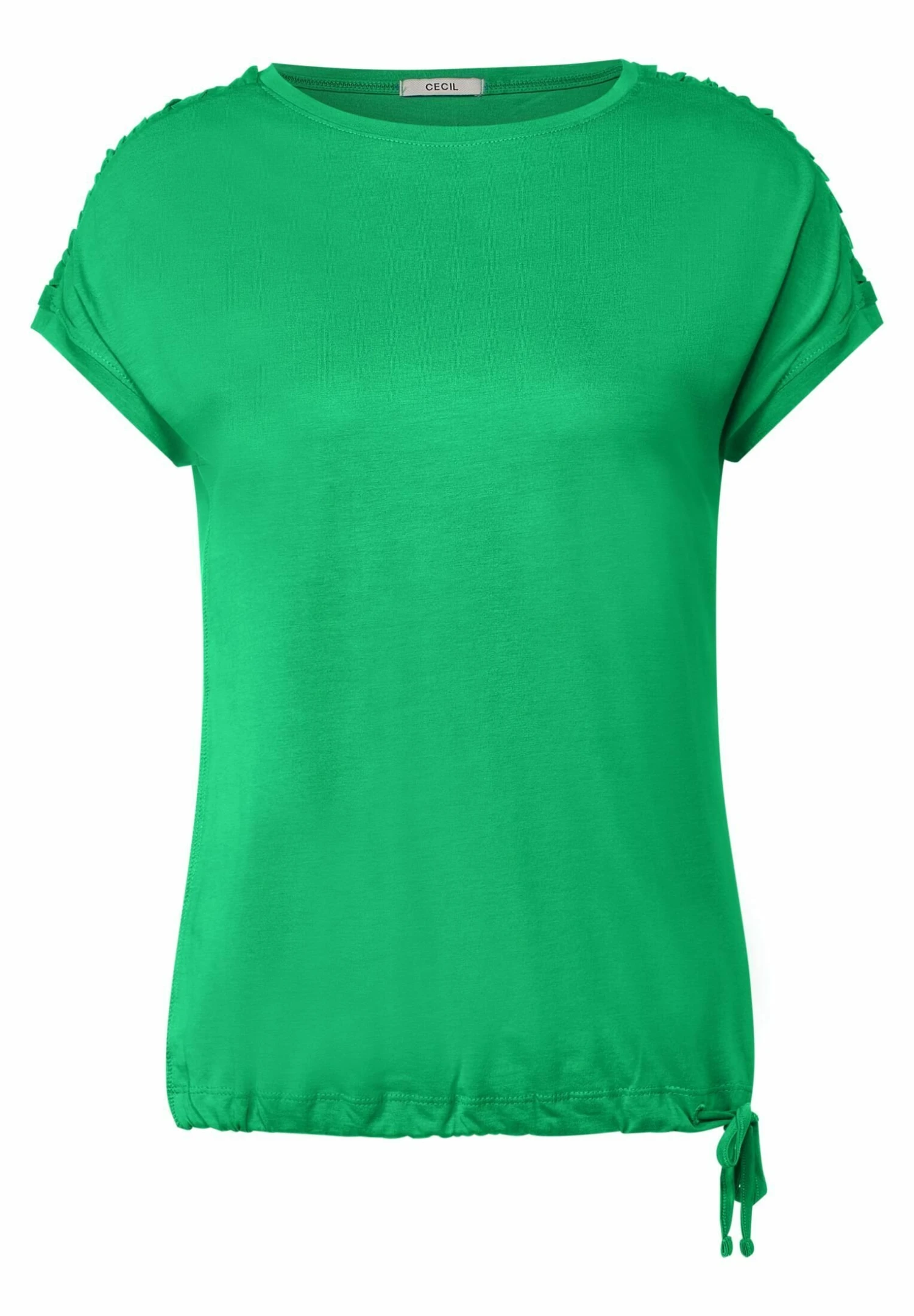 Cecil Mit Raffdetails - T-Shirt Basic - Grün 5 Cecil Mit Raffdetails - T-Shirt Basic - Grün - Afbeelding 5
