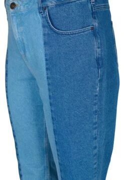 Zizzi Colorblock - Straight Leg Jeans - Blue Denim -Only Mode Winkel 0d6f8a7611fb4263be214494e354bbfe