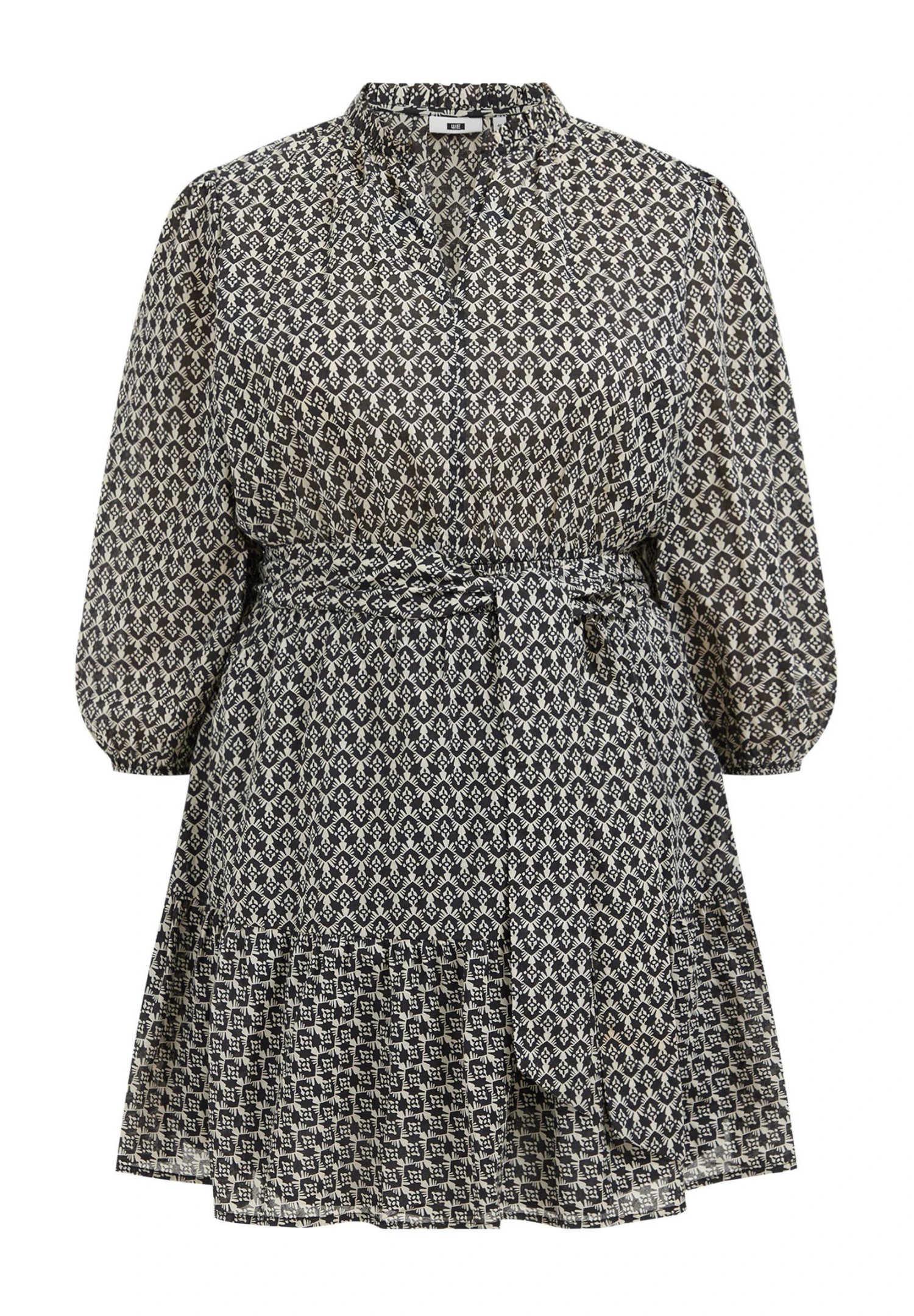 WE FASHION Met Dessin Curve - Jurk - Black 5 WE FASHION Met Dessin Curve - Jurk - Black - Afbeelding 5