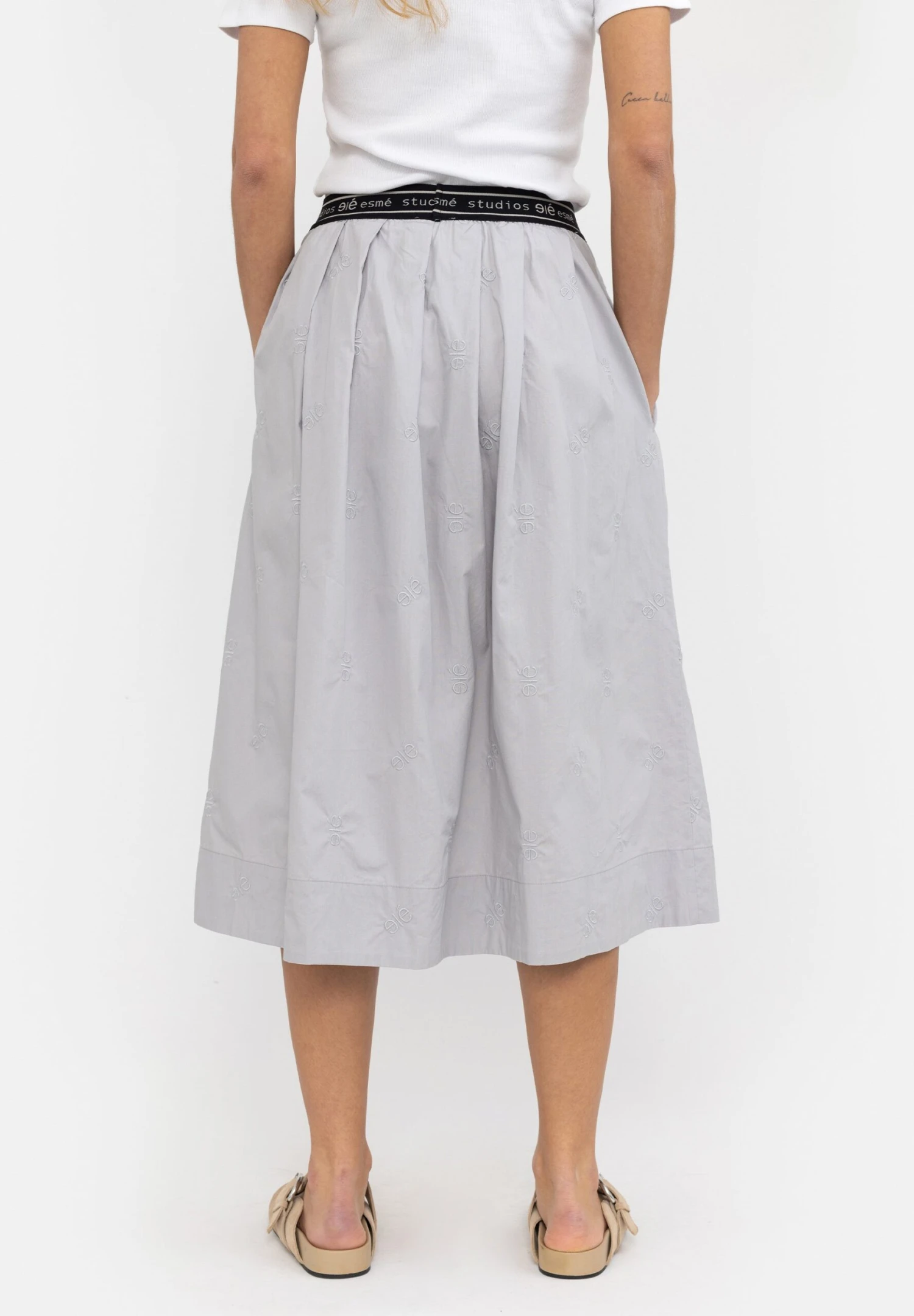 Esmé Studios Escalla- A-Lijn Rok - Raindrops Logo Emb 2 Esmé Studios Escalla- A-Lijn Rok - Raindrops Logo Emb - Afbeelding 2