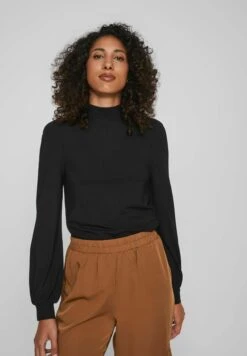 Vila Mit Langen Ärmeln High Neck - Longsleeve - Black -Only Mode Winkel 112b97d5c7584dae8870b76b1dd059ec