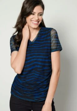 T-Shirt Print - Schwarz Royalblau -Only Mode Winkel 11a181dc8a6141e8b6ba122b39609d46