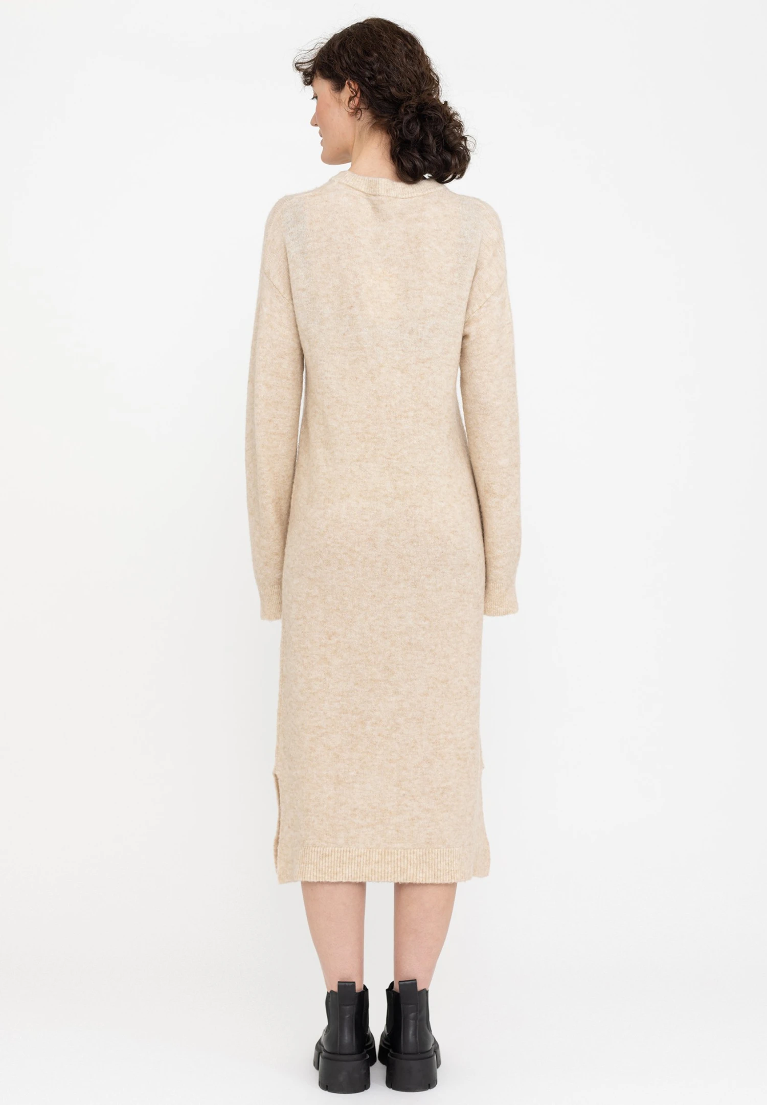 Soft Rebels Srallison- Gebreide Jurk - Whitecap Gray Melange 3 Soft Rebels Srallison- Gebreide Jurk - Whitecap Gray Melange - Afbeelding 3