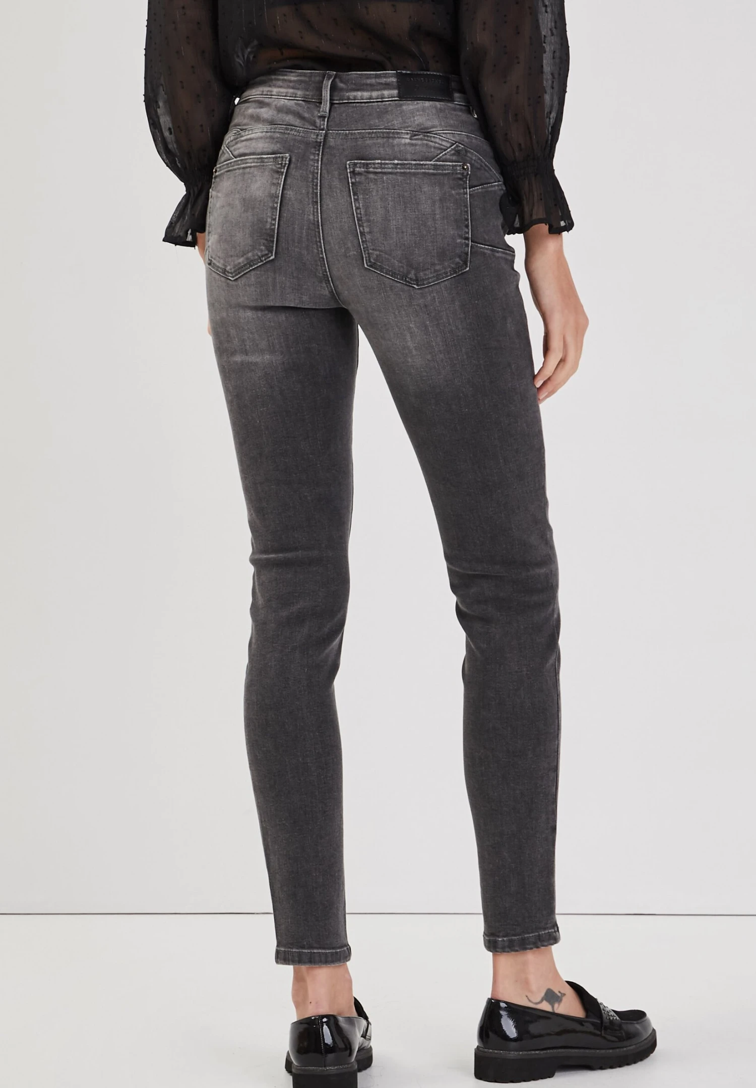 Push Up - Jeans Skinny Fit - Denim Gris 3 Push Up - Jeans Skinny Fit - Denim Gris - Afbeelding 3