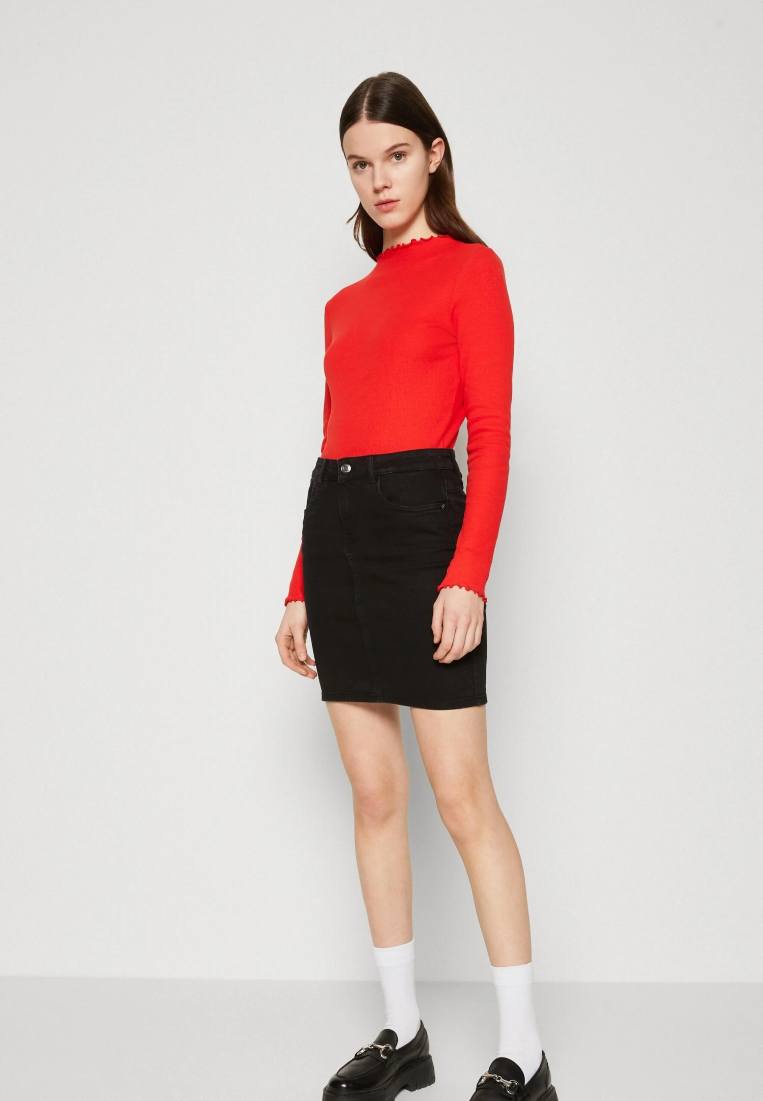 Vero Moda Vmluna Skirt - Jeansrok - Black 4 Vero Moda Vmluna Skirt - Jeansrok - Black - Afbeelding 4
