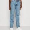 Gina Tricot Low - Straight Leg Jeans - Tinted Blue