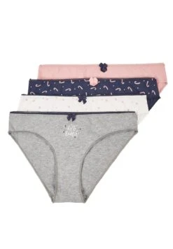 4 Pack - Slip - Grey Dark Blue Light Pink