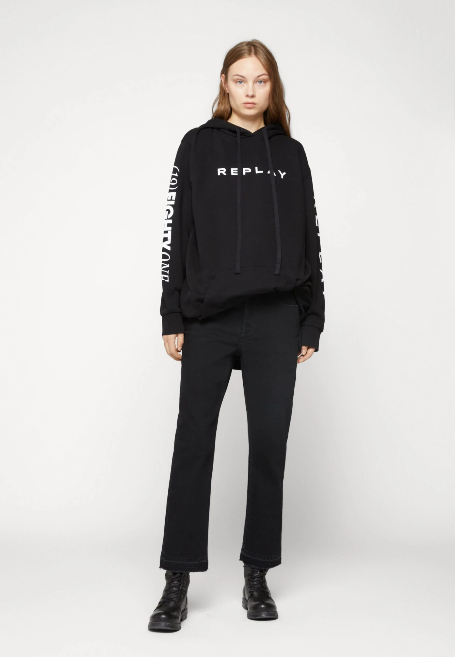 Replay Maijke- Straight Leg Jeans - Dark Grey 2 Replay Maijke- Straight Leg Jeans - Dark Grey - Afbeelding 2