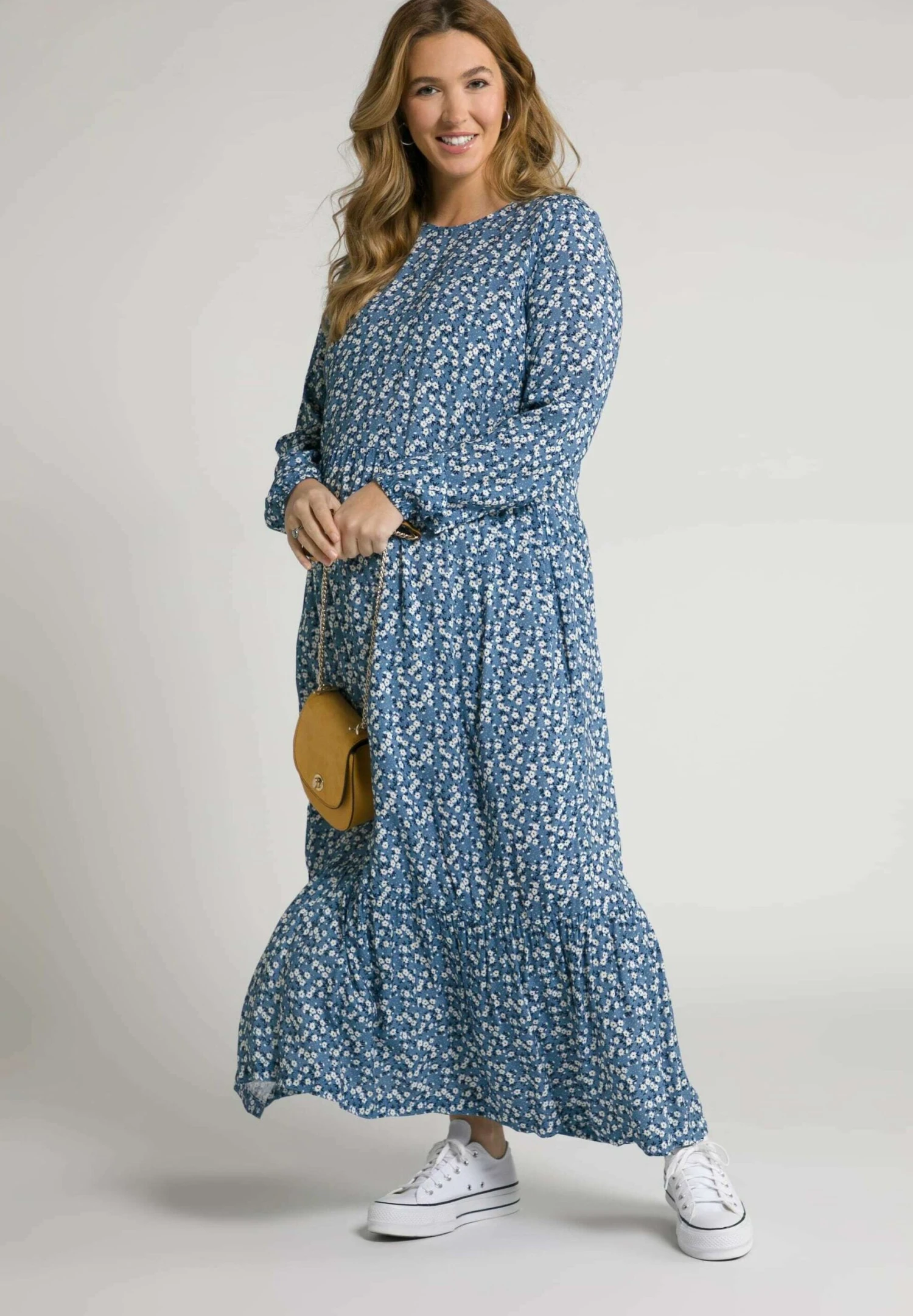 Ulla Popken Maxi-Jurk - Marine 2 Ulla Popken Maxi-Jurk - Marine - Afbeelding 2