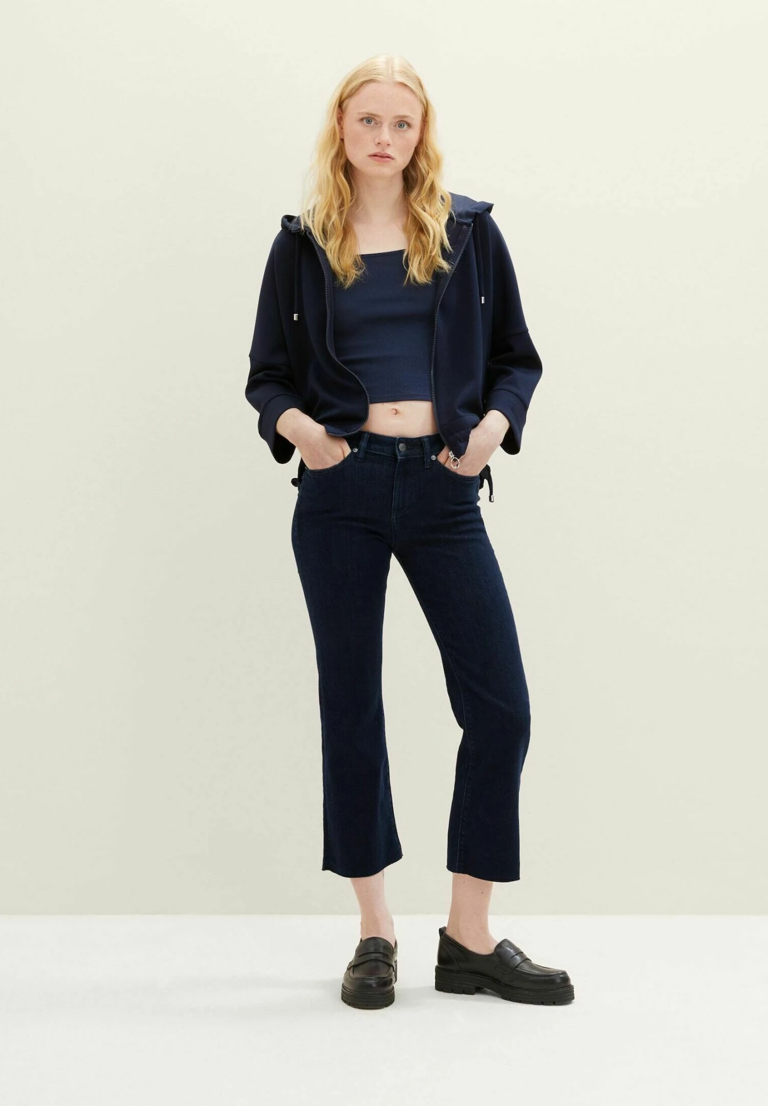 TOM TAILOR Denim Flared Jeans - Clean Dark Stone Blue Denim 2 TOM TAILOR Denim Flared Jeans - Clean Dark Stone Blue Denim - Afbeelding 2