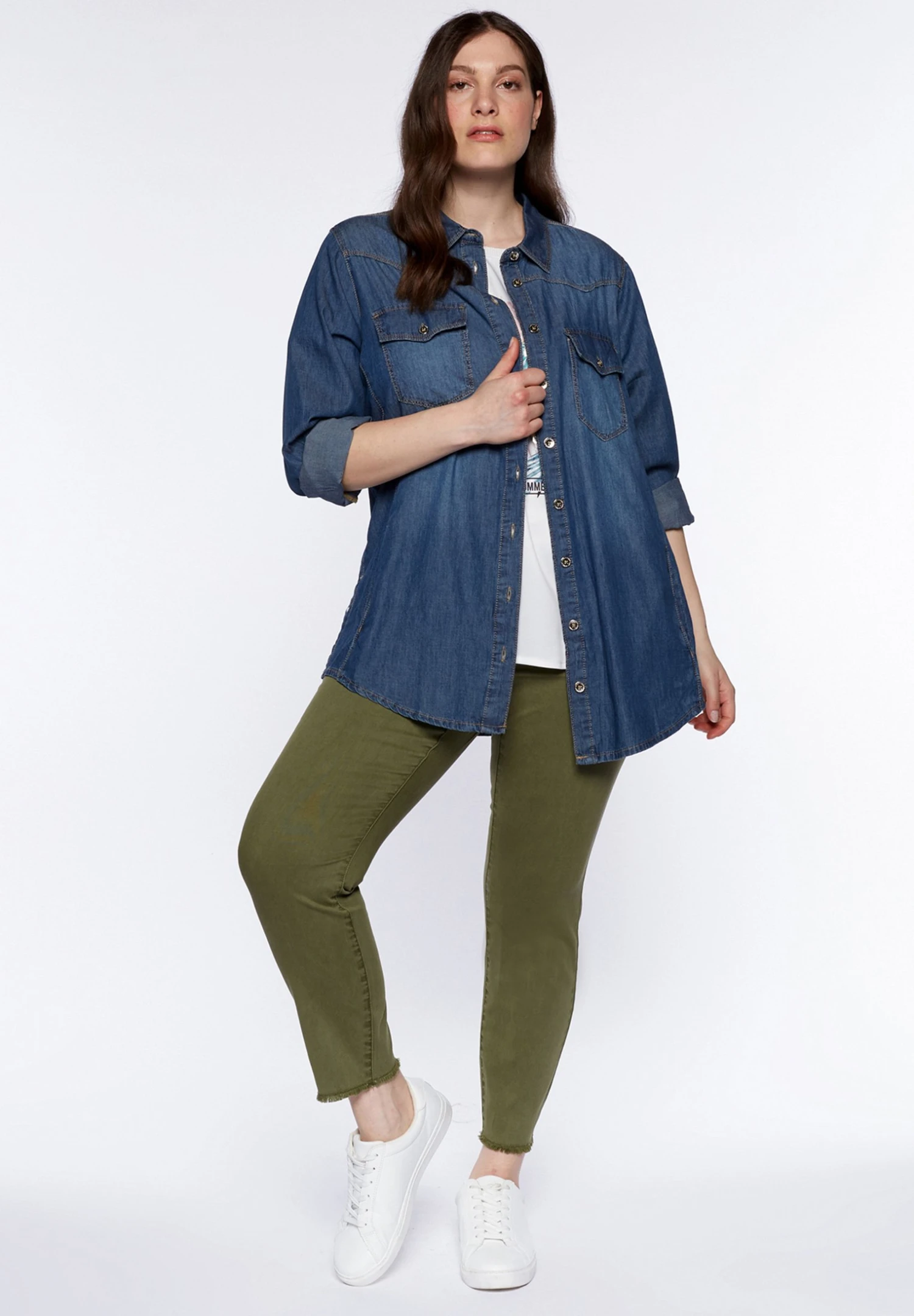 Push Up - Jeans Skinny Fit - Verde 2 Push Up - Jeans Skinny Fit - Verde - Afbeelding 2