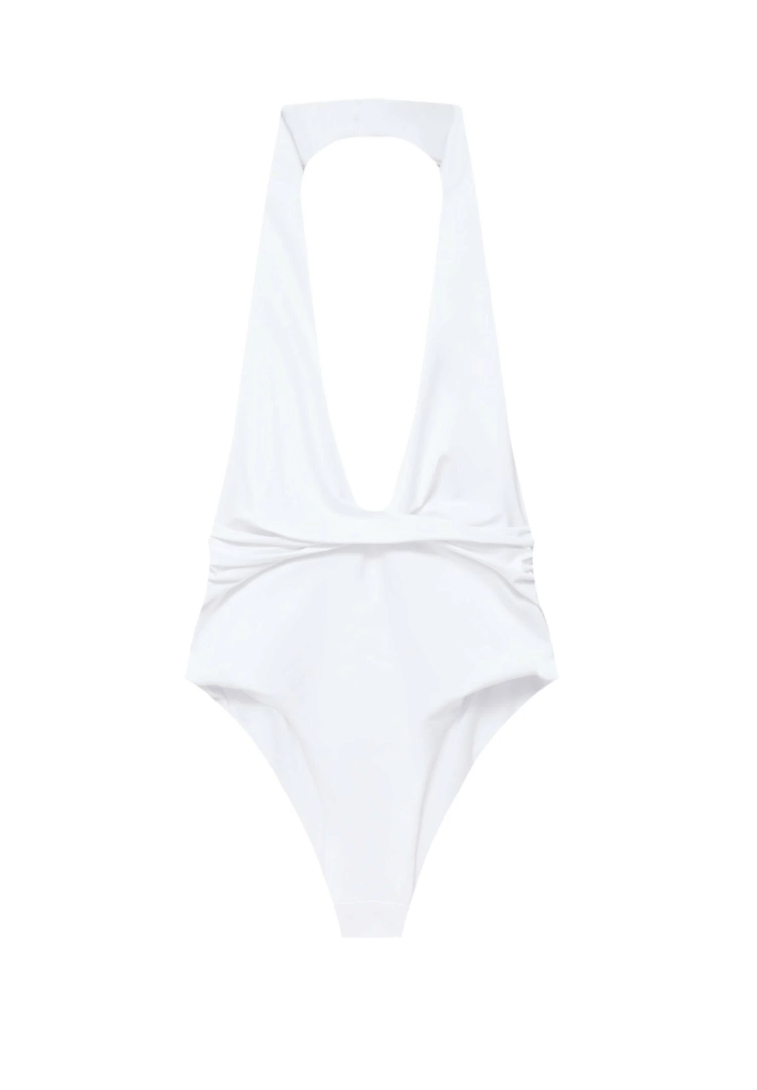 PULL & BEAR Draped Halter - Body - White 5 PULL & BEAR Draped Halter - Body - White - Afbeelding 5