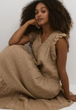 Cream Nina - Jurk - Warm Sand -Only Mode Winkel 13650b557b6b46e888006b345781f146