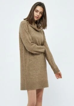 DESIRES Elis Rollneck- Gebreide Jurk - Winter Twig Sand Melange