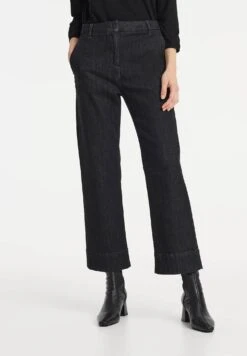OPUS Mila Pure - Flared Jeans - Deep Black