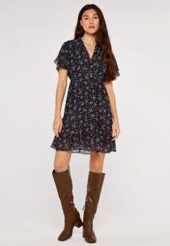 Apricot Ditsy - Jurk - Navy