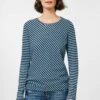 Cecil Doubleface Streifen- Longsleeve - Blau