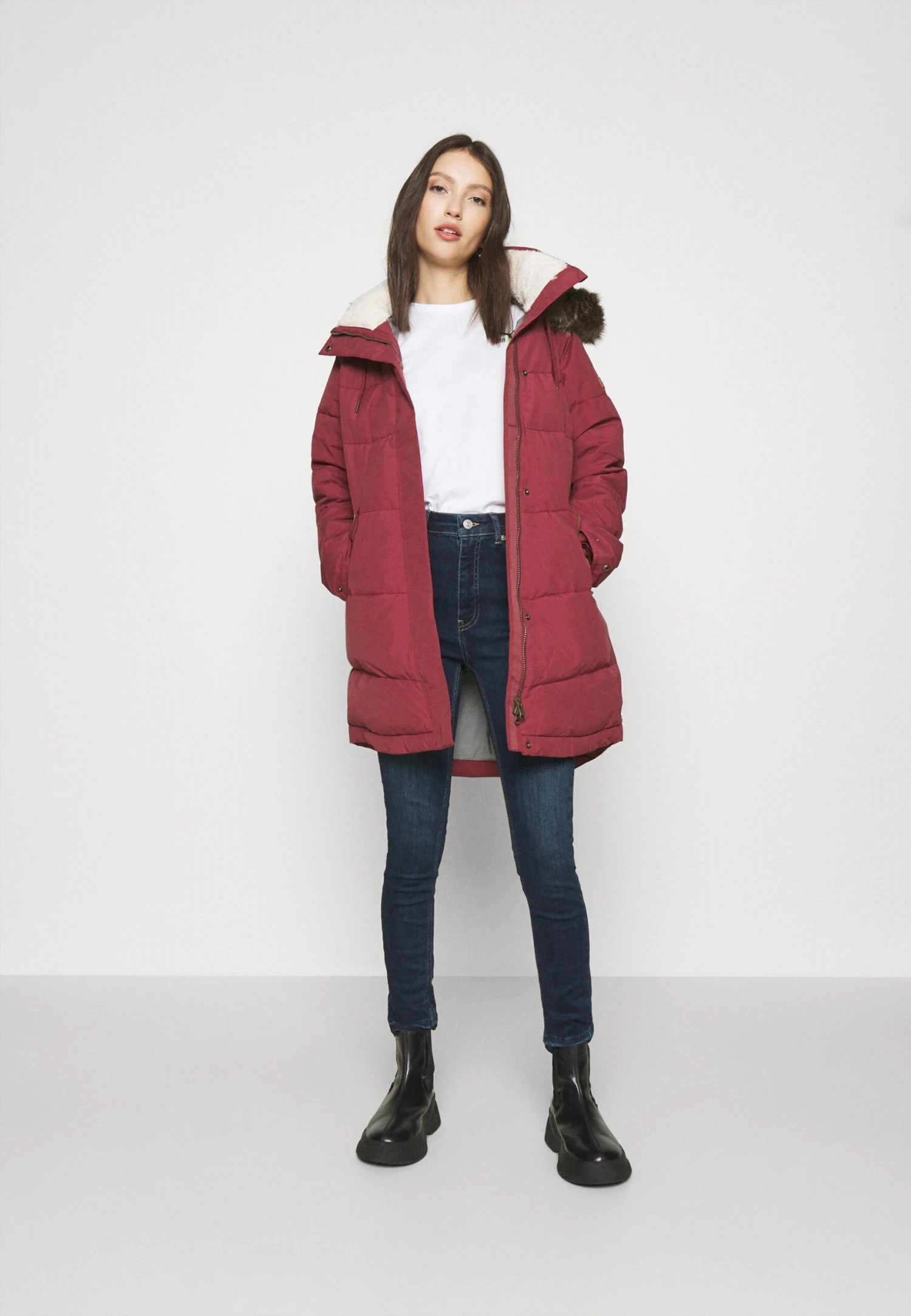 NA-KD Skinny High Waist Open Hem - Jeans Skinny Fit - Dark Blue 2 NA-KD Skinny High Waist Open Hem - Jeans Skinny Fit - Dark Blue - Afbeelding 2